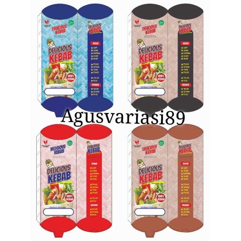 

100 Lembar Dus Kebab // 100 Lembar Kemasan Kebab // 100 Lembar Wadah Kebab.