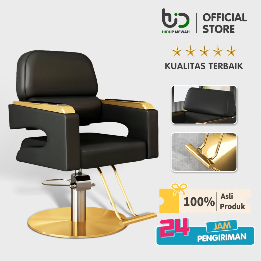 Hidup Mewah Kursi Salon Barber Chair Premium Kursi Tunggu Barbershop Kursi Bisa Disesuaikan