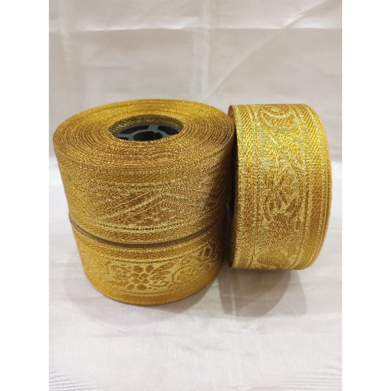 Renda Pita Lebar 4Cm/Tepi Gamis/Pita Gamis/Renda Pita Mas LKDMT