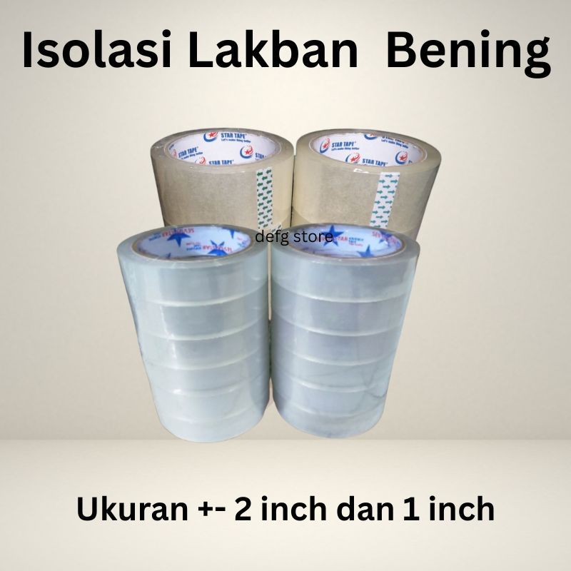 

Lakban Isolasi Perekat Tape Bening 48 mm 100 Yard 24 mm 90 Yard
