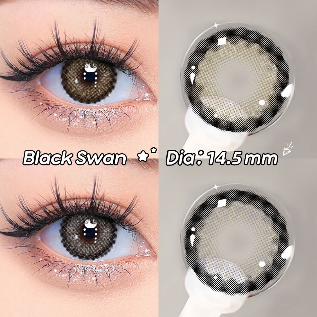 [COD] COLORVISTA SOFTLENS Black Swan LENSA KONTAK 14.5 MM 6 MONTH MINUS 0.00-6.00