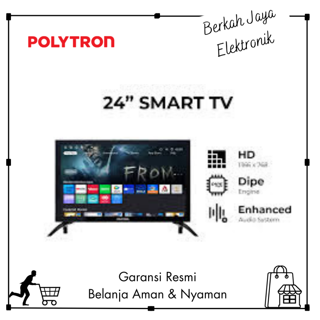 LED TV 24 Inch Smart TV Lite Polytron HD Ready PLD-24CV1869