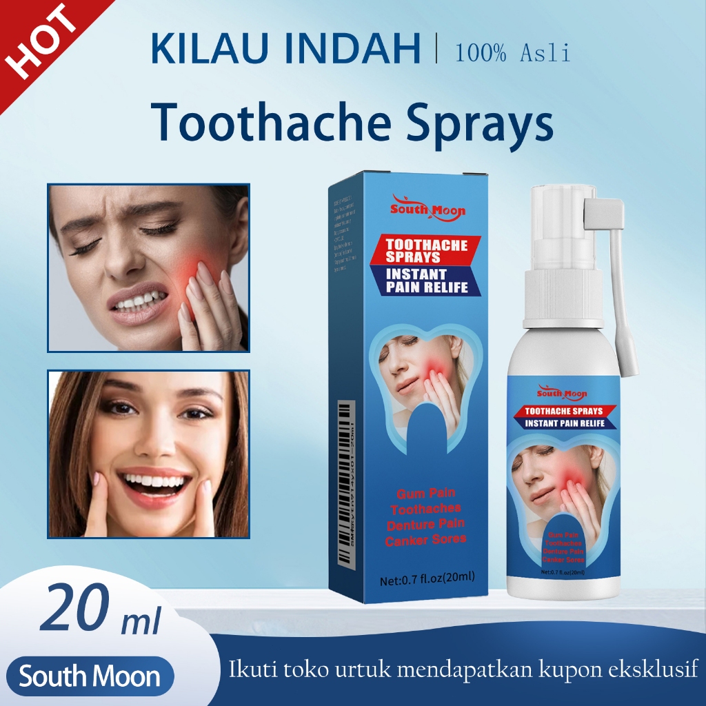 【ORI】Obat Sakit Gigi Semprot 20ml Semprot Sakit Gigi Berlubang Berlubang Obat Sariawan Obat Gigi Oba