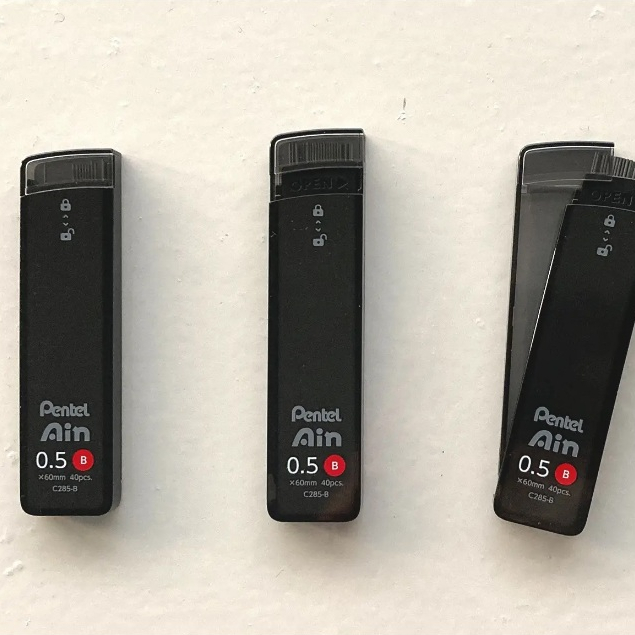 

RB Pentel AIN STEIN Mechanical Pencil Lead Refill 0.5mm Isi Pensil Mekanik 40 Pieces