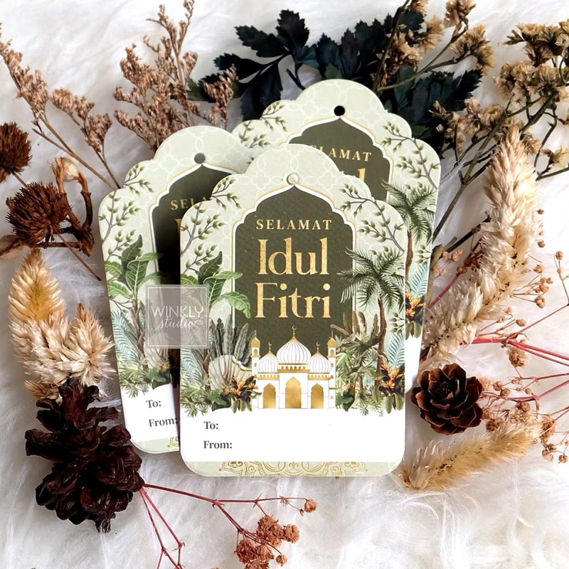 

Hang Tag Idul Fitri Size 6x9cm dapat tali rantai kode IFHT 105