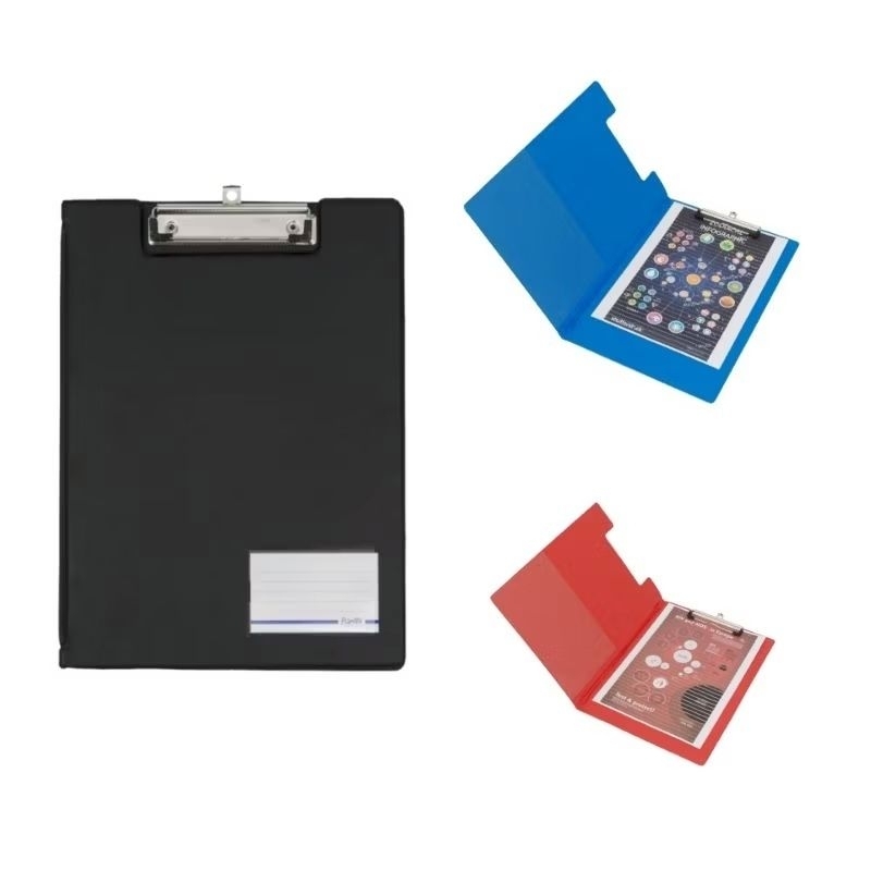 

papan dada/ papan ujian with cover (coklat, merah, biru)