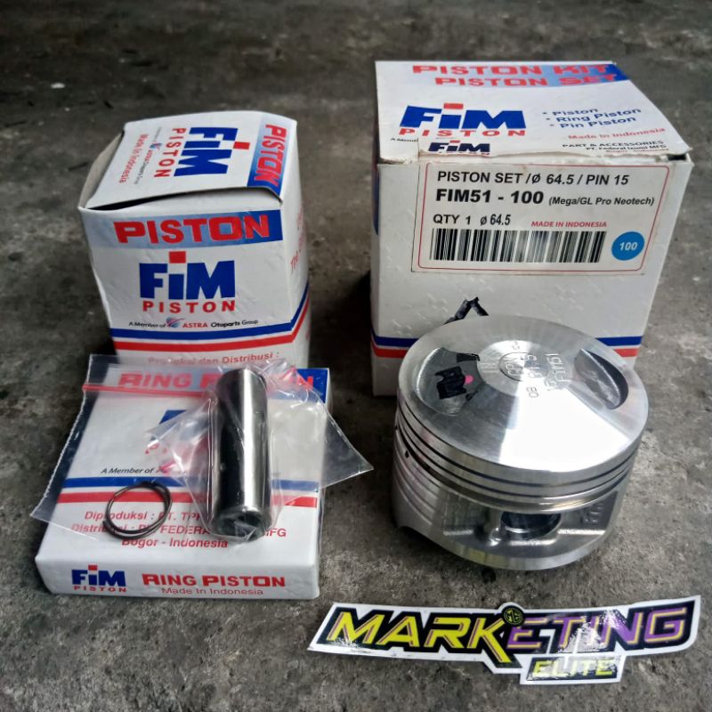 Piston FIM51 Piston FIM Megapro piston Mega pro FIM pin 15 set ring piston DM 63.5 64 64.5 65 65.5 6
