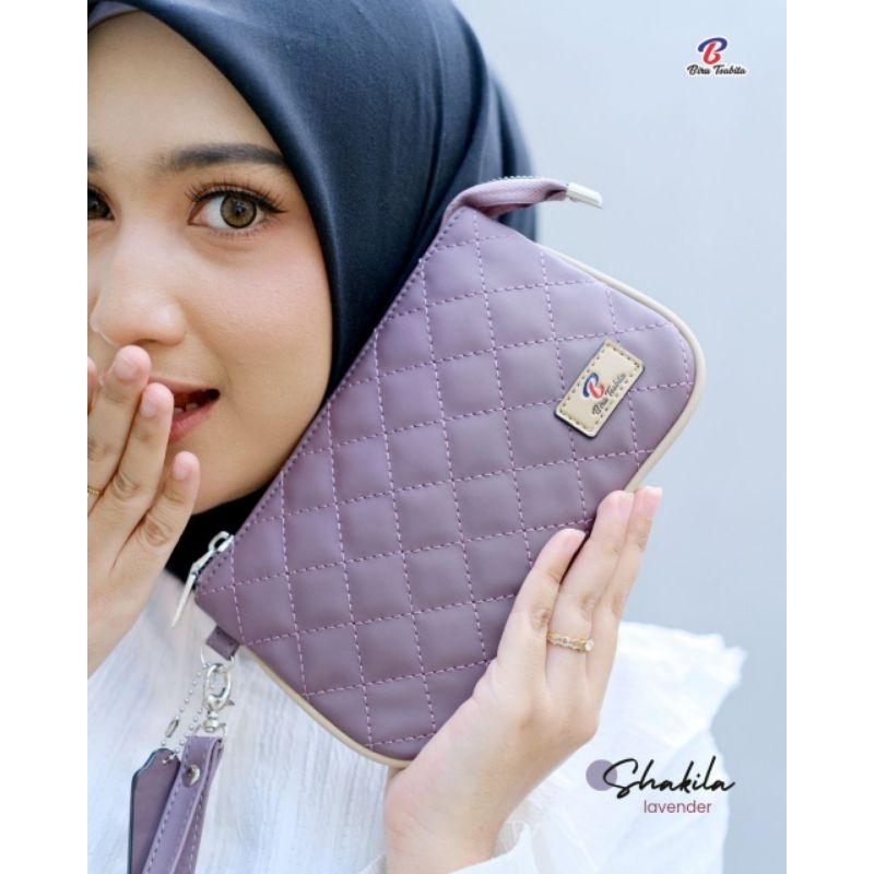 GRATIS HADIAH  SHAKILA POUCH BY BIRU TSABITA / POUCH SHAKILA BY BIRU TSABITA / DOMPET HP POUCH MAKEU