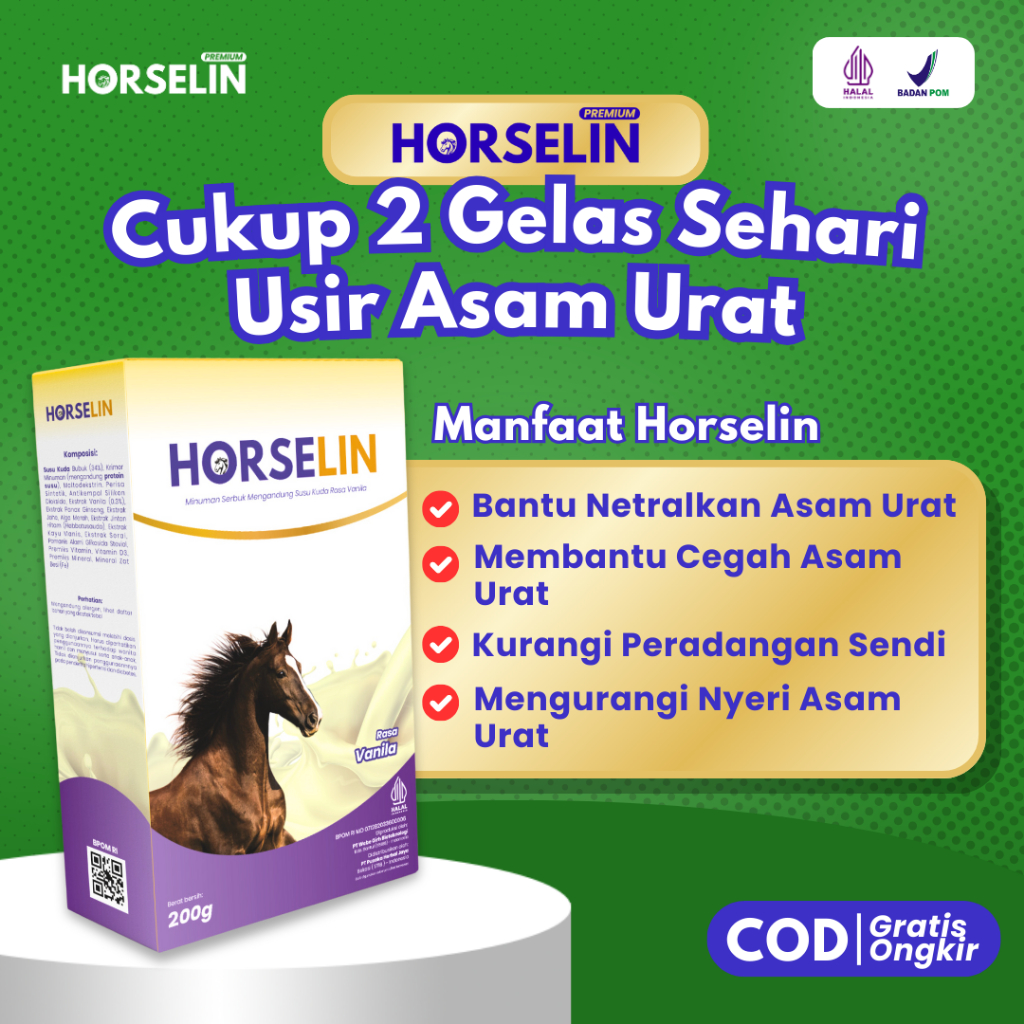 

Susu Kuda Liar Sumbawa HORSELIN Asli 100% mengobati Asam Urat (200gr) Susu Promo