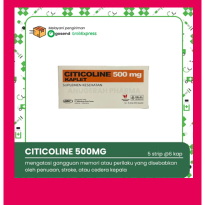 Citicoline 500mg //ed dec 2026// 1 Strip isi 6 Kaplet MBF