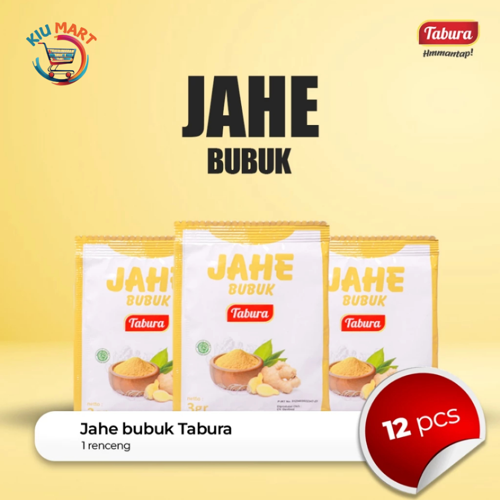 

Tabura Jahe bubuk 3gr renceng isi 12 sachet