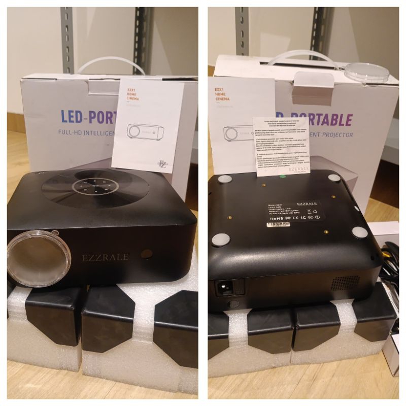 Like New - Ezzrale EZX1 Black Basic Projector 280ANSI Full HD1080p Dolby