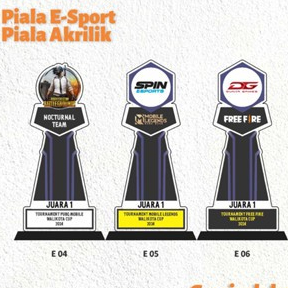 Plakat E Sport Piala E sport Akrilik Piala Pubg Piala Mobile Legend Piala Free Fire Akrilik