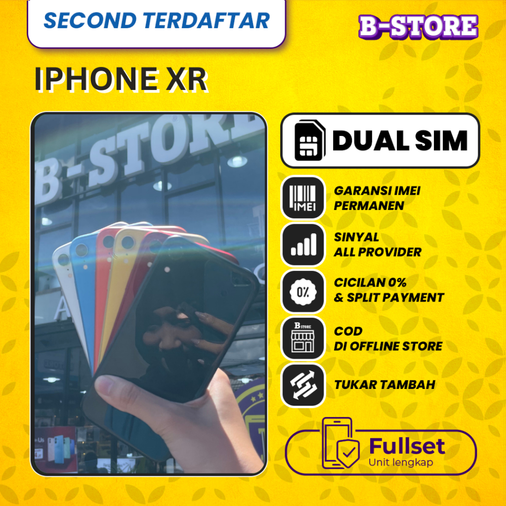 IP XR 128GB Dual SIM - Fullset Bergaransi - SECOND TERDAFTAR