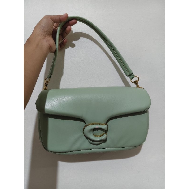 Preloved_Tas_Co*ach_Pillow_tabby_hijau_mint