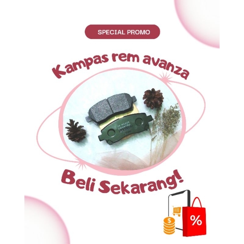 kampas rem depan mobil avanza xenia rush