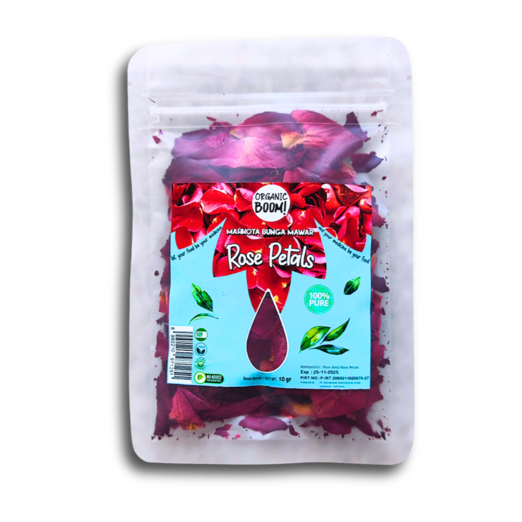 

Organic Boom! - Rose Petals Flower 25g Mahkota Bunga Mawar Kering
