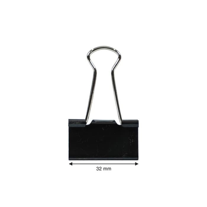 

Binder Clip / Klip Hitam / Klip Sedang / Penjepit Kertas 155 Combo (12 PCS)