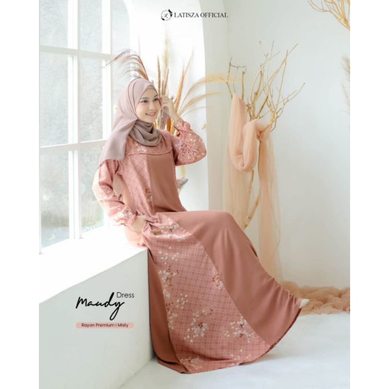 DRESS MURAH || DRESS KEKINIAN || DRESS MOTIF || RAYON PREMIUM || MAUDY DRESS || BY LATISZA