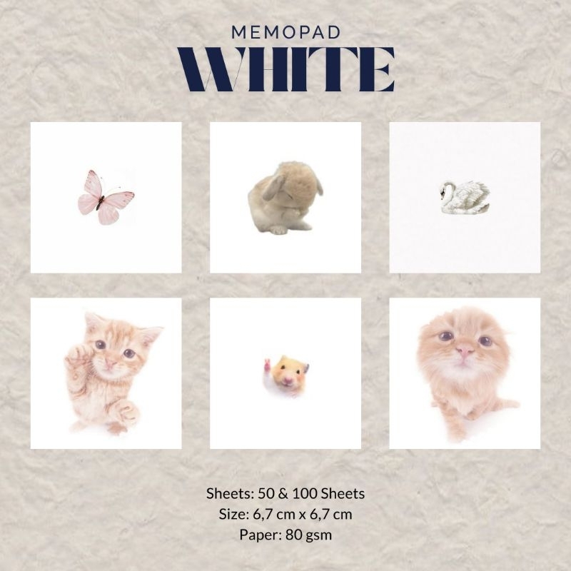 

Nama Produk: Memopad White Minimalist Aesthetic - 50/100 Sheets | Avereverie
