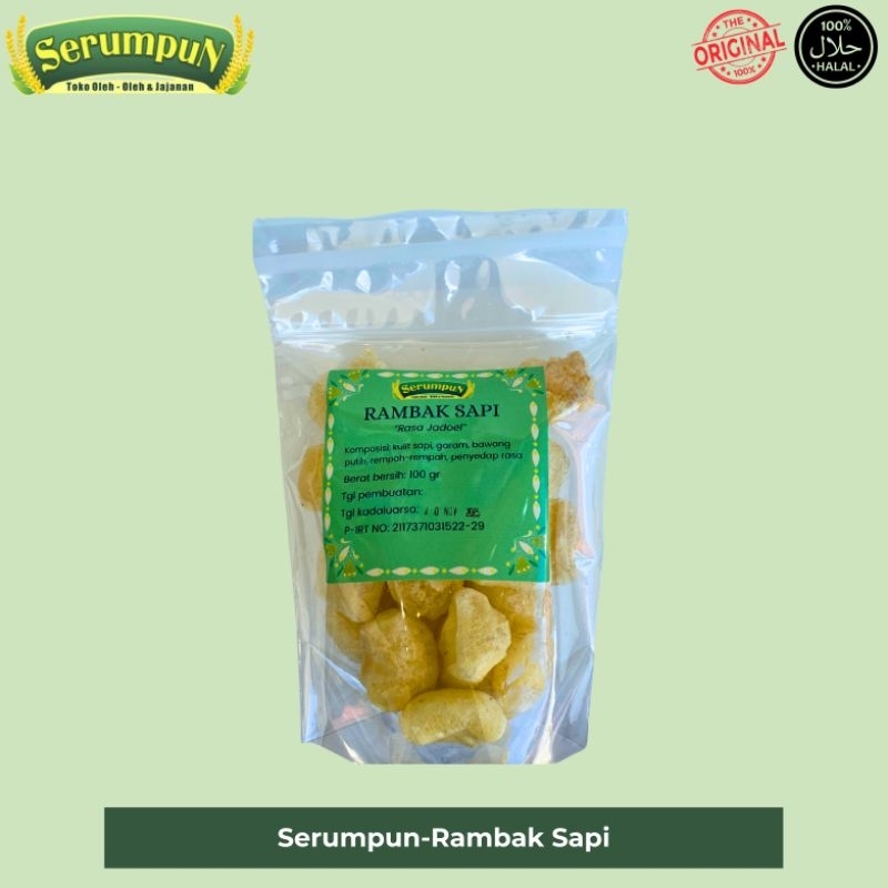 

Rambak Sapi Serumpun | Rambak Sapi Rasa Jadoel | Oleh-Oleh Khas Makassar | Makanan ringan | Kerupuk Rambak Sapi