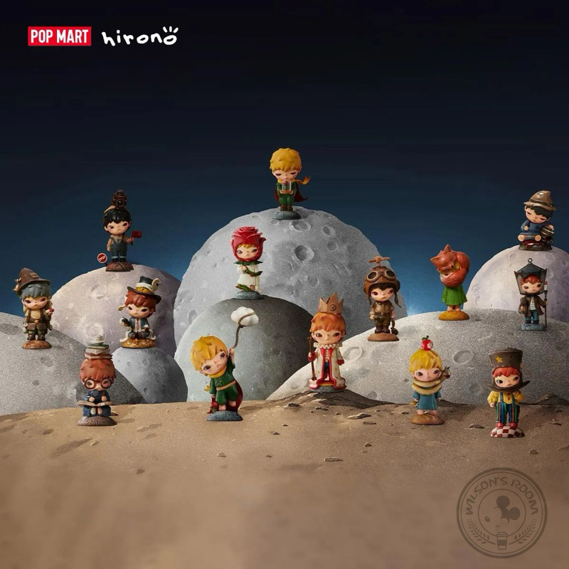 POP MART Hirono Le Petit Prince The Little Prince Rose Selected Blind Box Toy Action Figure Mainan K