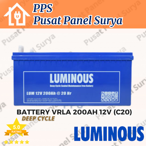 BATTERY LUMINOUS 12V 200AH (C20) - BATTERY VRLA LUMINOUS