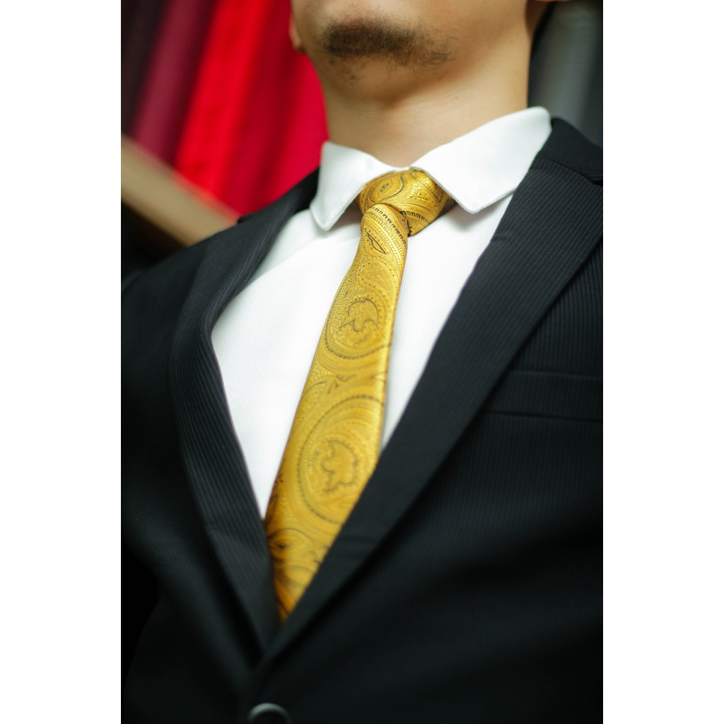 BLACKCODE MAJESTIC GOLD TIE VISCOSE SILK