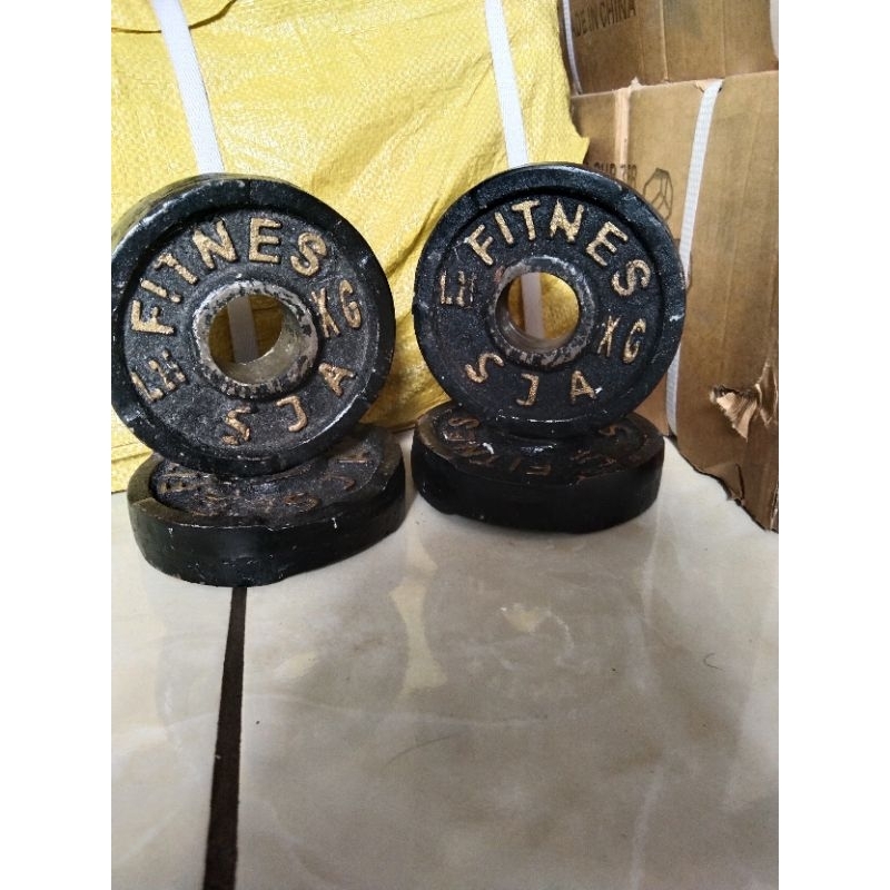 1,25KG Plate Dumbell Beban Besi Barbell Dambel Dumbell