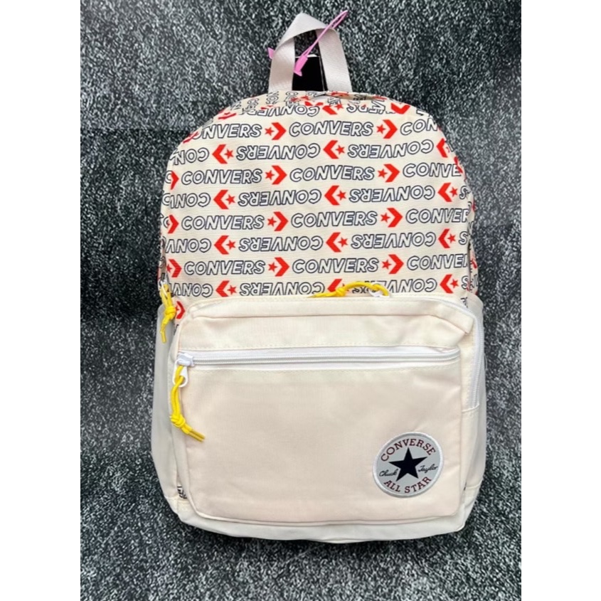 TAS RANSEL CONVERSE ALL STAR 2 GO ORIGINAL CREAM MOTIF BACKPACK / TAS RANSEL PRIA WANITA