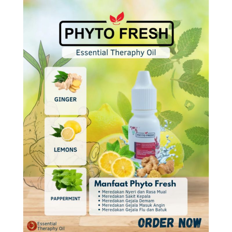 phyto fresh original/minyak angin aroma terapi /phyto fresh minyak esensial aroma terapi/minyak urut