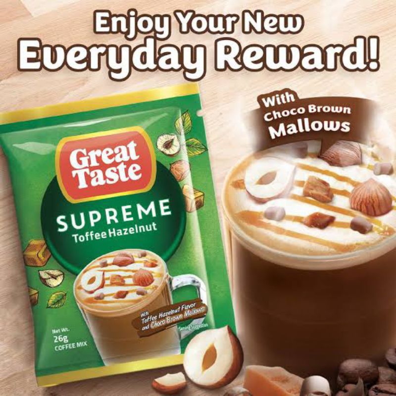 

[ 1 sachet ] Great Taste Supreme Toffee Hazelnut