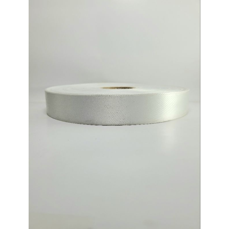 

Pita Label Putih satin polos 1.2 cm 2.5 cm saten 200yard