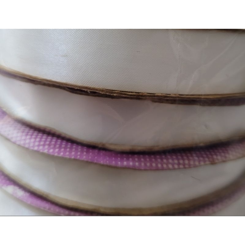 

Pita Label satin Impor 3/4 in 2 cm 110 yard saten warna natural