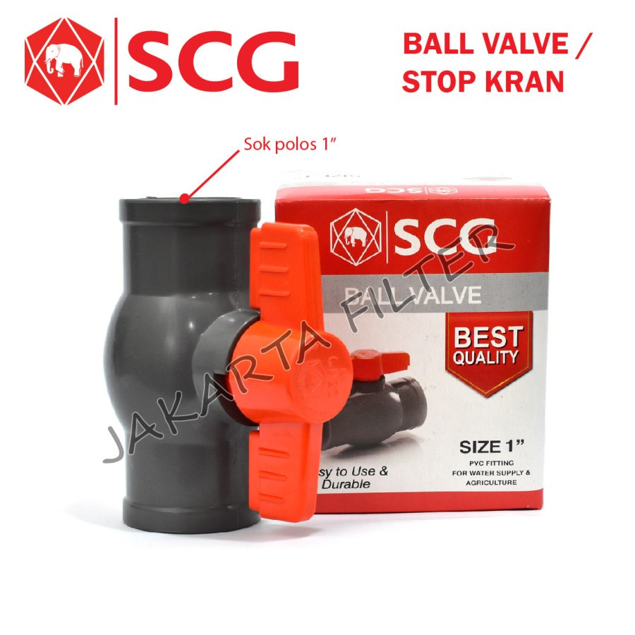 [SCG] Stop Kran / Ball Valve PVC 1" SCG