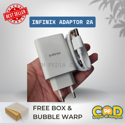 Adaptor Charger Cas Infinix 2A 10W Original Asli Bekas Box Hp Bawaan Real Smart 4 Smart 5 S4 S5 Pro