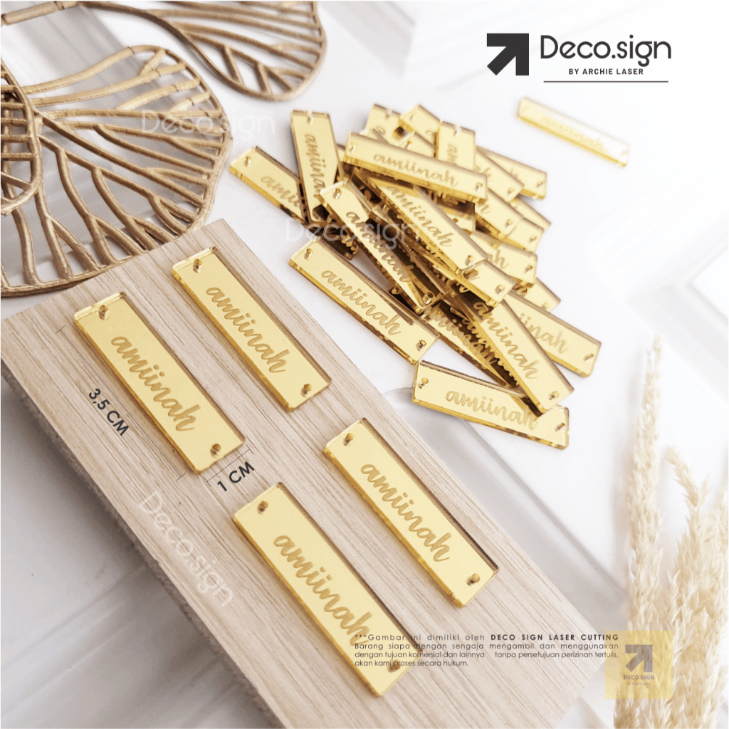 Label Acrylic Rebranding Hijab/ Baju