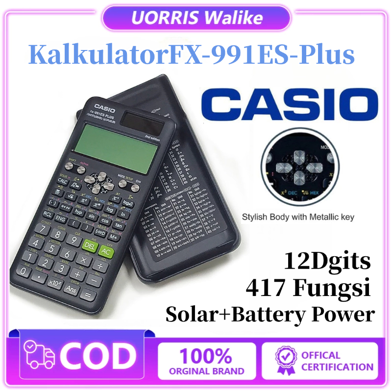 

Kalkulator Scientific Casio ilmiah FX-991EX/991ES-Plus Calculator Scientific Casio Kalkulator Casio Scientific 417 Fungsi/Dua Sumber Tenaga Baterai Dan Tenaga Matahari/40 Konstanta Rumus