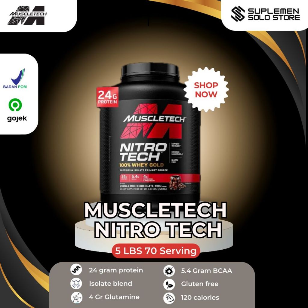 MUSCLETECH Nitrotech Whey Gold 5Lbs Whey Protein Isolate