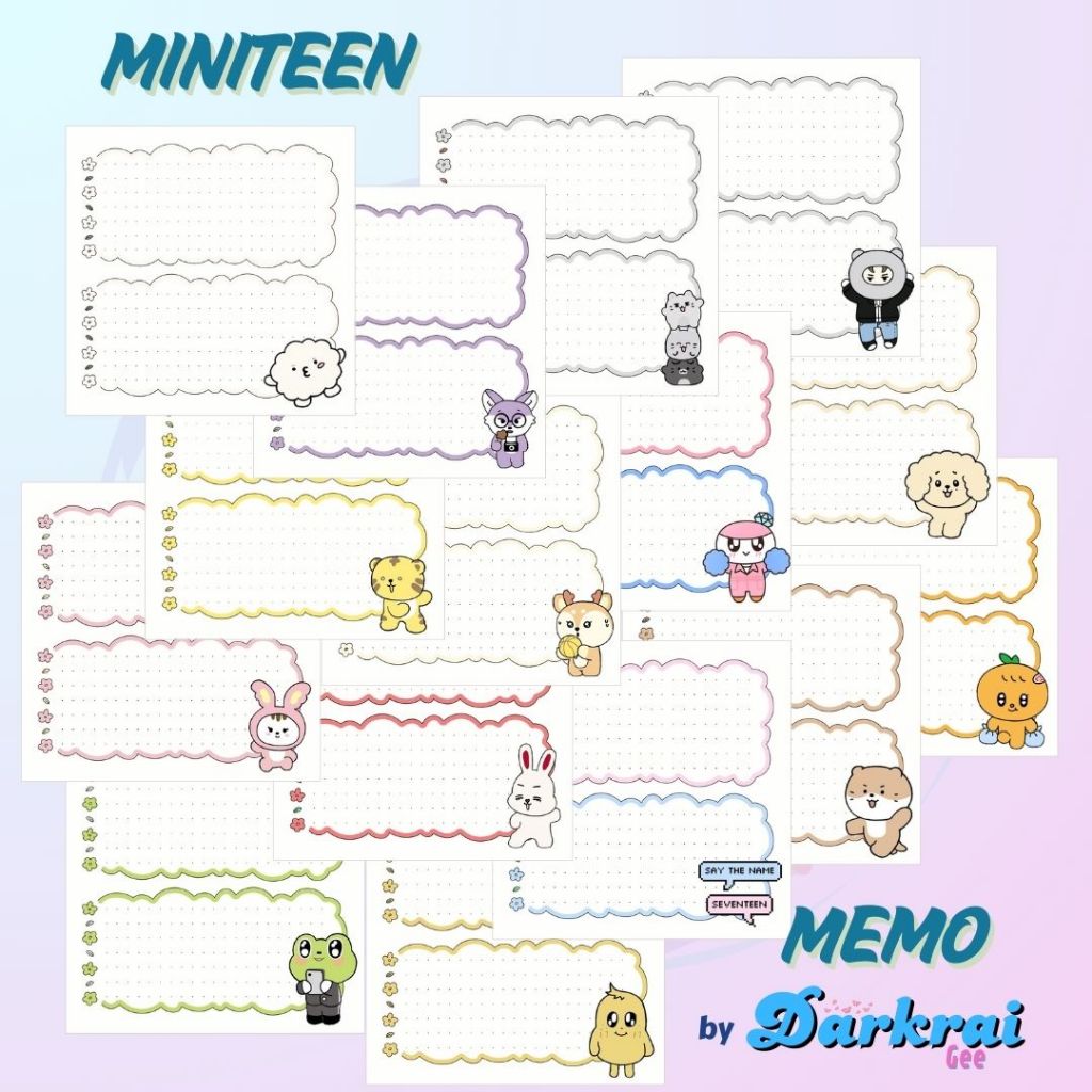 

DarkraiGee - Miniteen Seventeen Notes / Memo / Catatan Custom SVT Vocal Team 7,5 x 7,5 cm isi 30 lembar