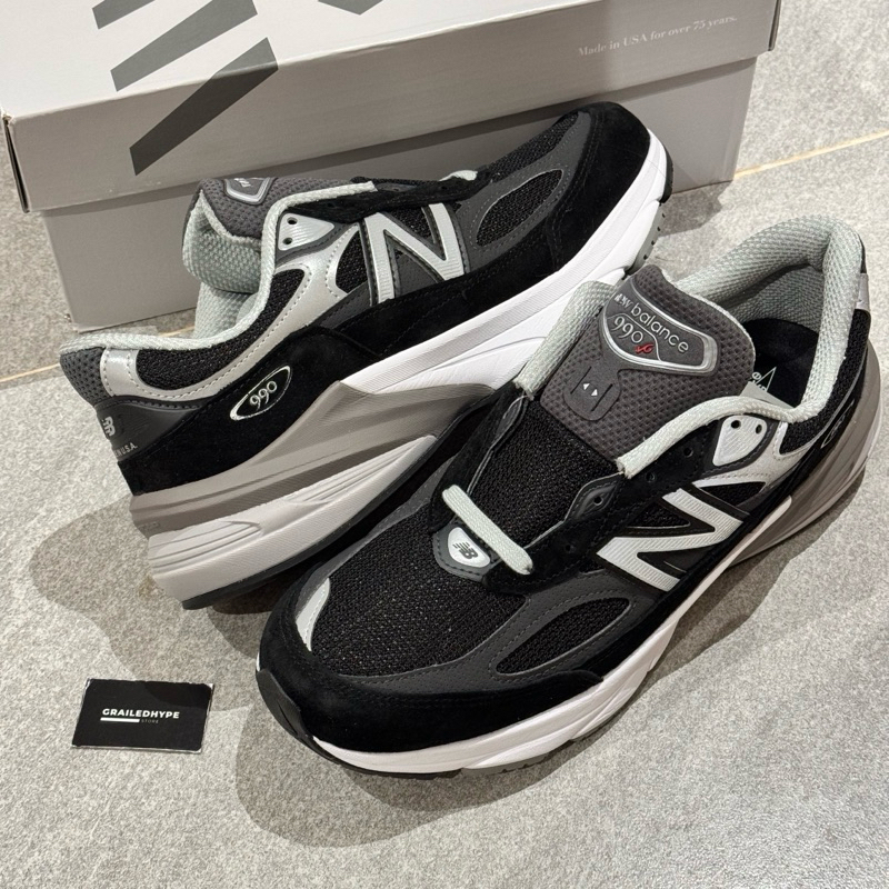New Balance 990v6 Made in USA Black Grey White | M990BK6 (100% Original Resmi)