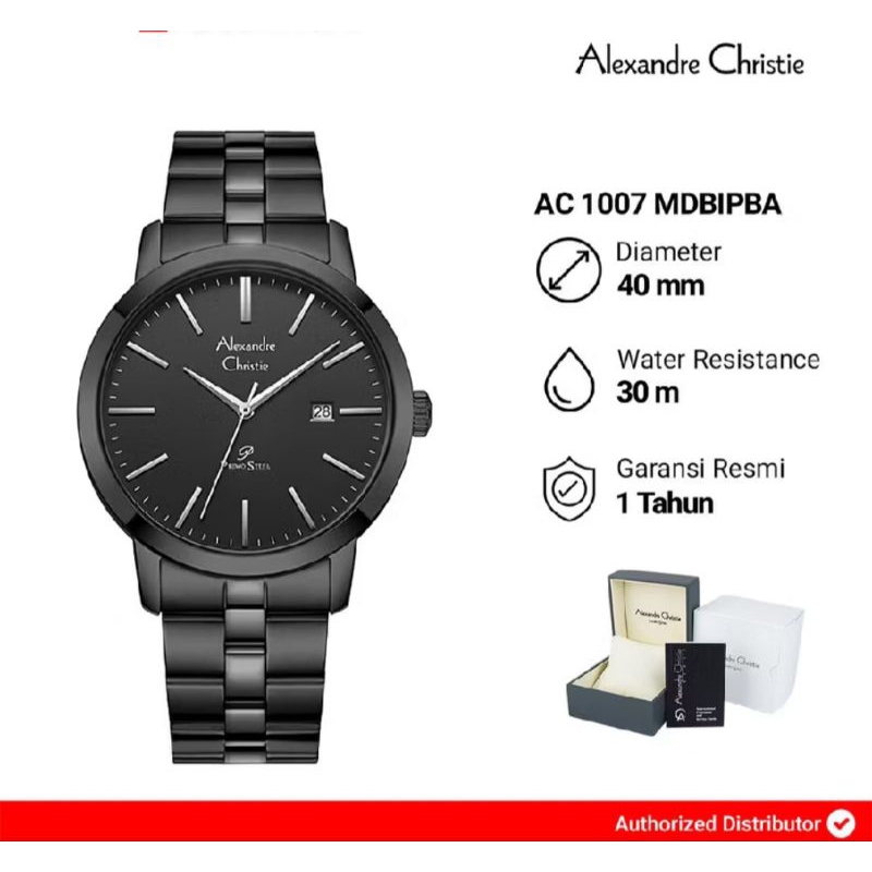 Jam Tangan Pria Alexander Christie Primo Steel AC