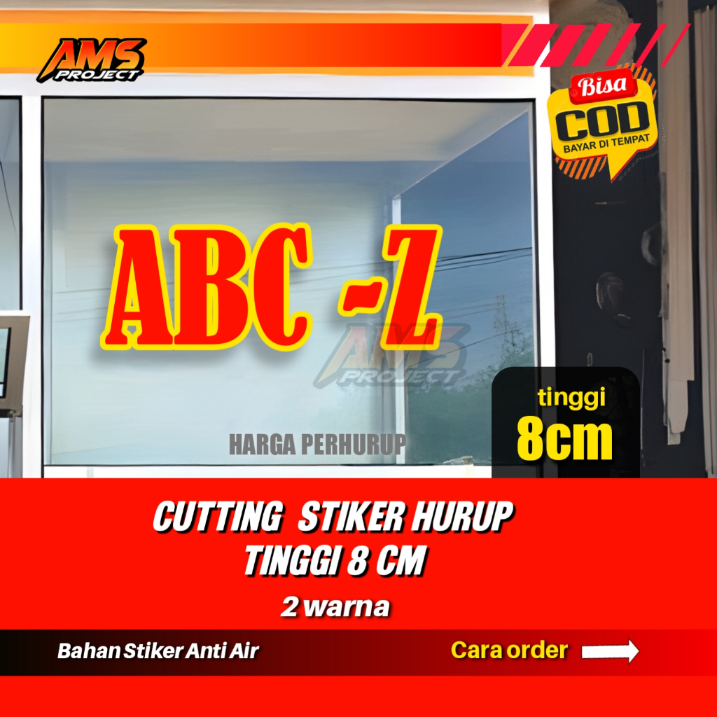 

Cutting Stiker Hurup 8 cm 2 warna