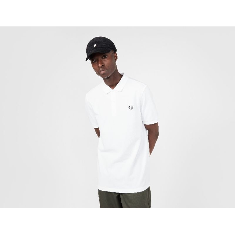 Fred Perry Polo Shirt Plain White Original
