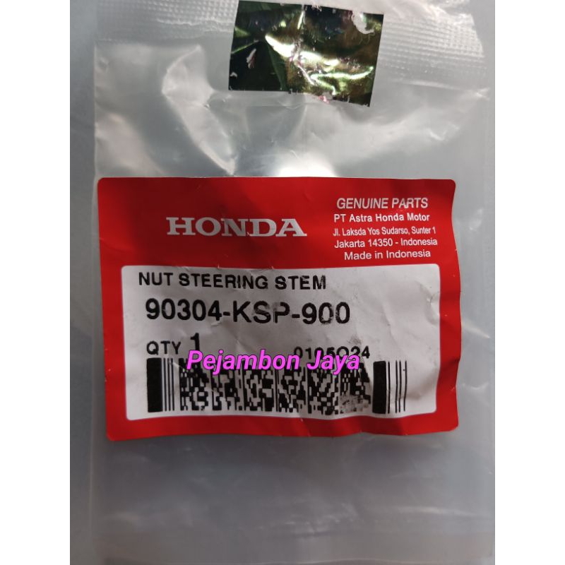 90304KSP900 NUT STEERING STEM
