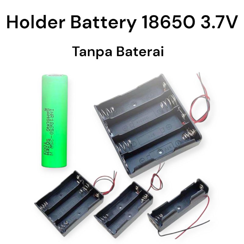 Charger Battery Holder Tempat Kotak Box Dudukan Batrei 18650 3.7V