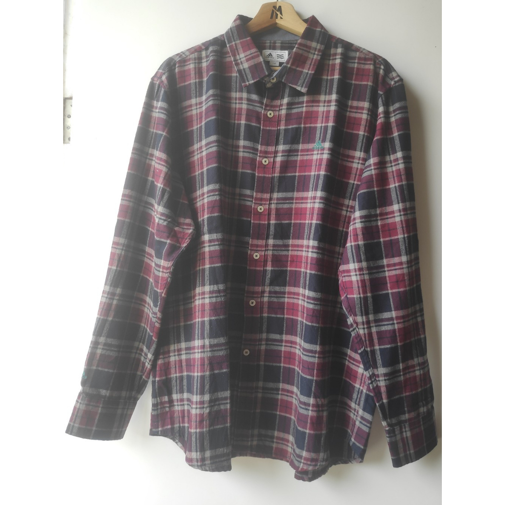 ADIDAS Flannel Long Sleeve Shirt Kemeja Flanel Lengan Panjang Kotak-kotak