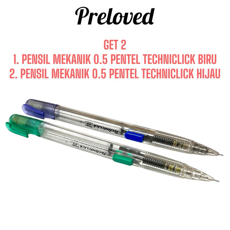 

PRELOVED 2PCS PENSIL MEKANIK PENTEL 0.5