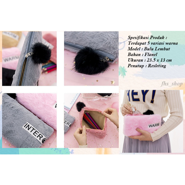 

Tempat Pensil Minimalist Tempat Pensil Lucu Tempat Pensil Bulu Tempat Pensil Aesthetic Warm Case