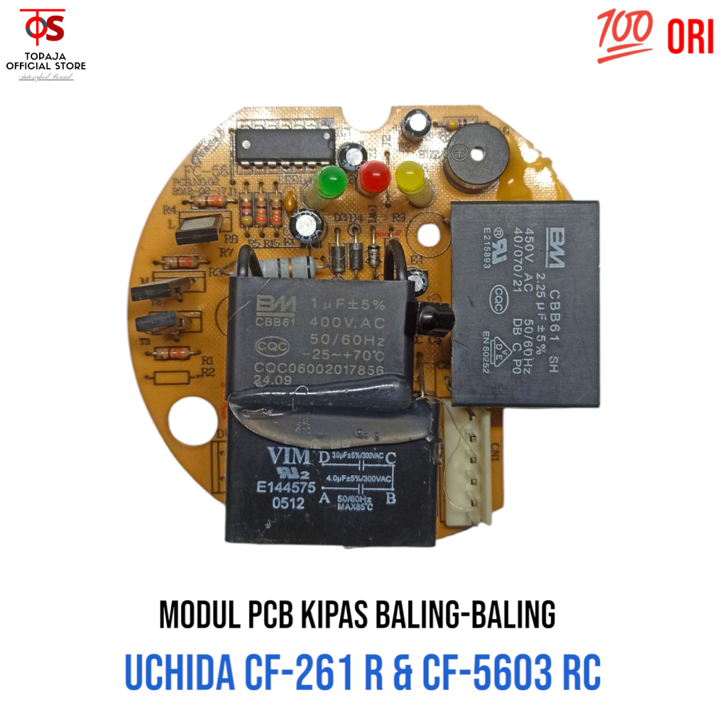Modul PCB Kipas Angin UCHIDA Plafon Tipe CF 261R - CF 5603RC - PCB Modul Kipas UCHIDA Maspion Baling